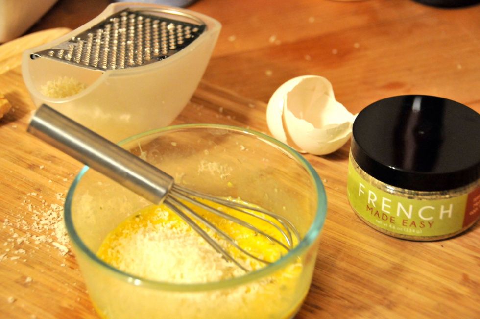 Add the parmesan to the egg mixture then set aside while the pasta finishes cooking. By the time the pasta is done everything else should be ready to go! Remember, this is making dinner in 20 minutes.