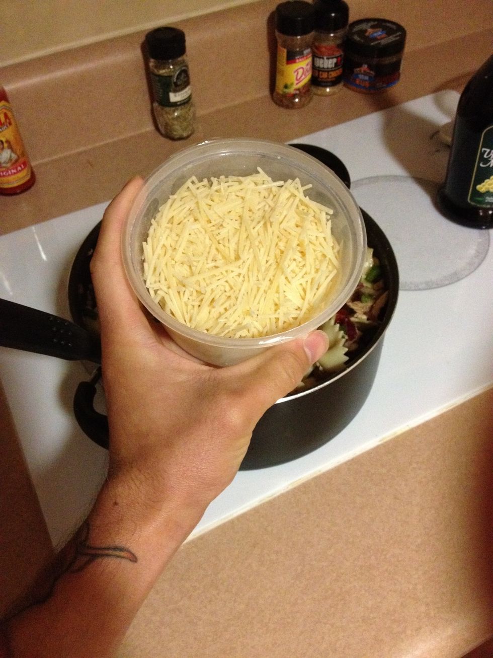 Add the parmesan.