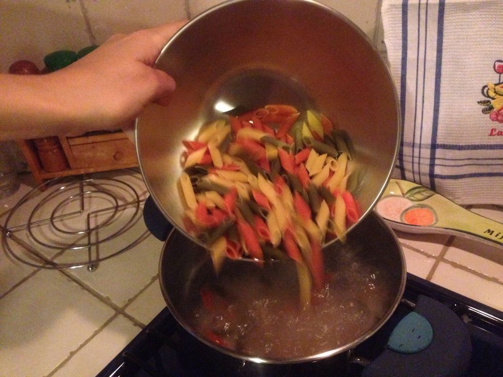 Add the pasta and stir