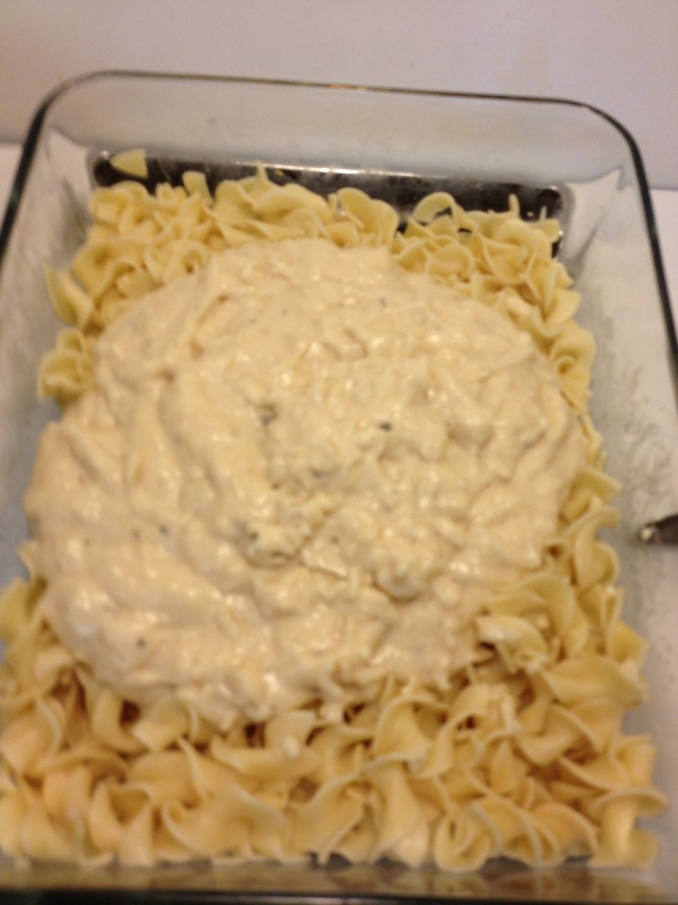 Add the pasta sauce.