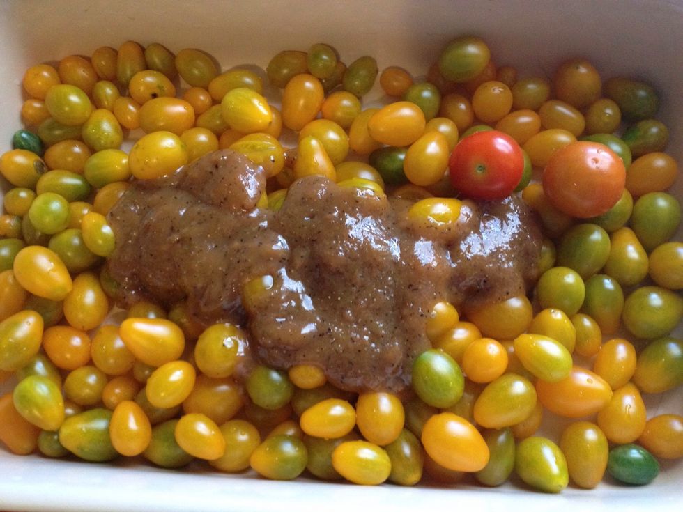 Add the paste to your tomatoes