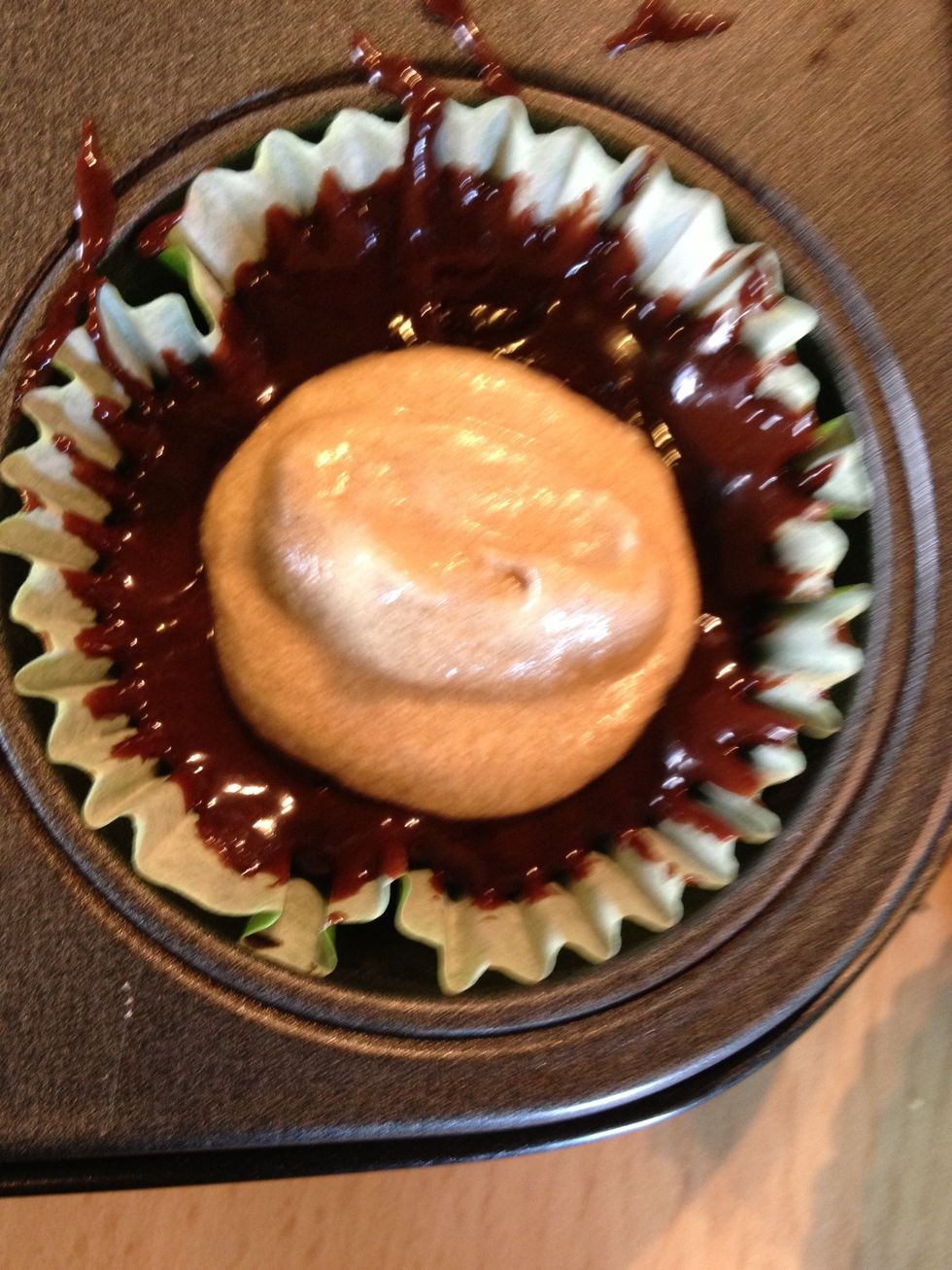 Add the peanut butter cake mix.