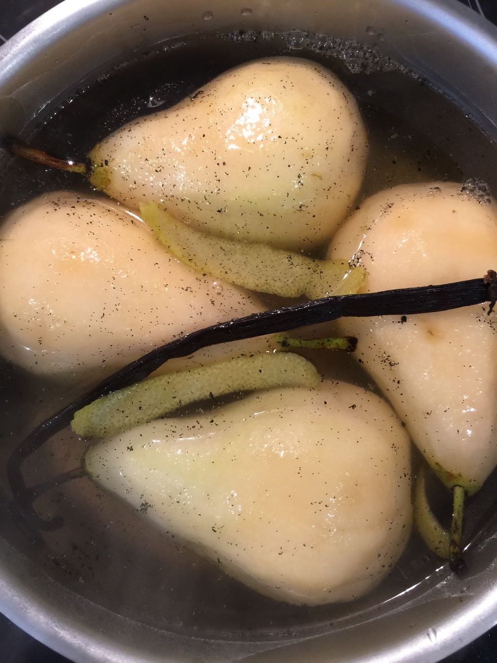 Add the pears.