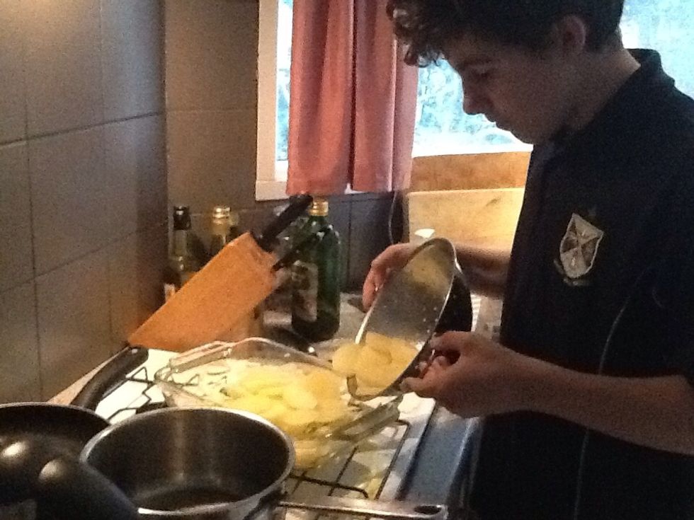 Add the potatoes to your onions.