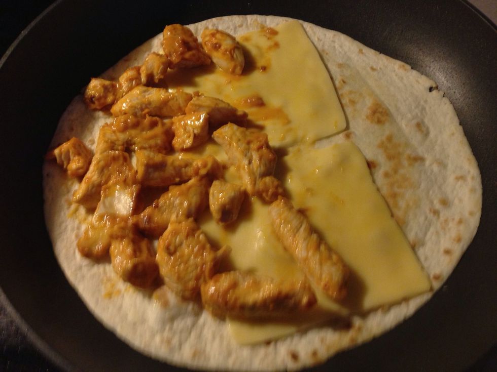 Add the prepared chicken