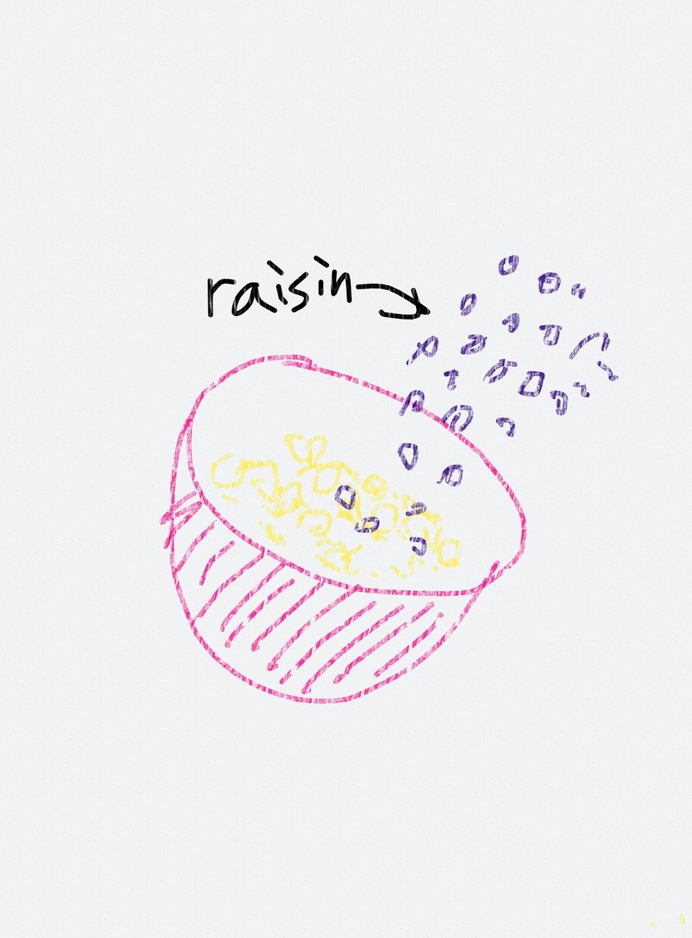 Add the raisin and mix well