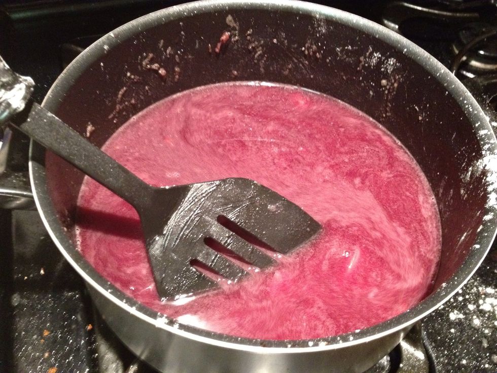 Add the reserved marinade from earlier in the pot.