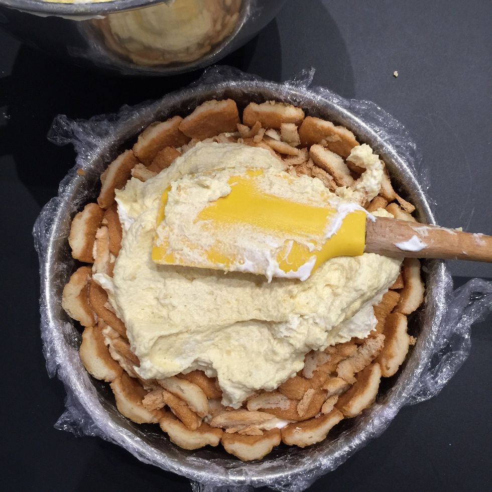 Add the rest of the cream