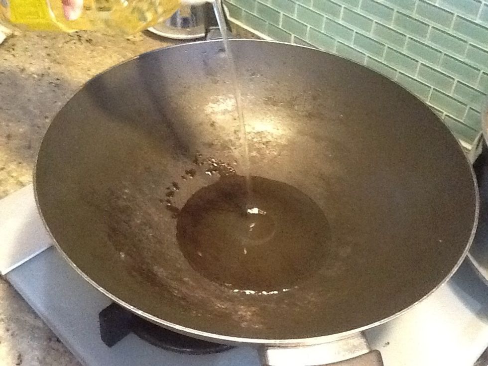 Add the rest of the oil, garlic and ginger