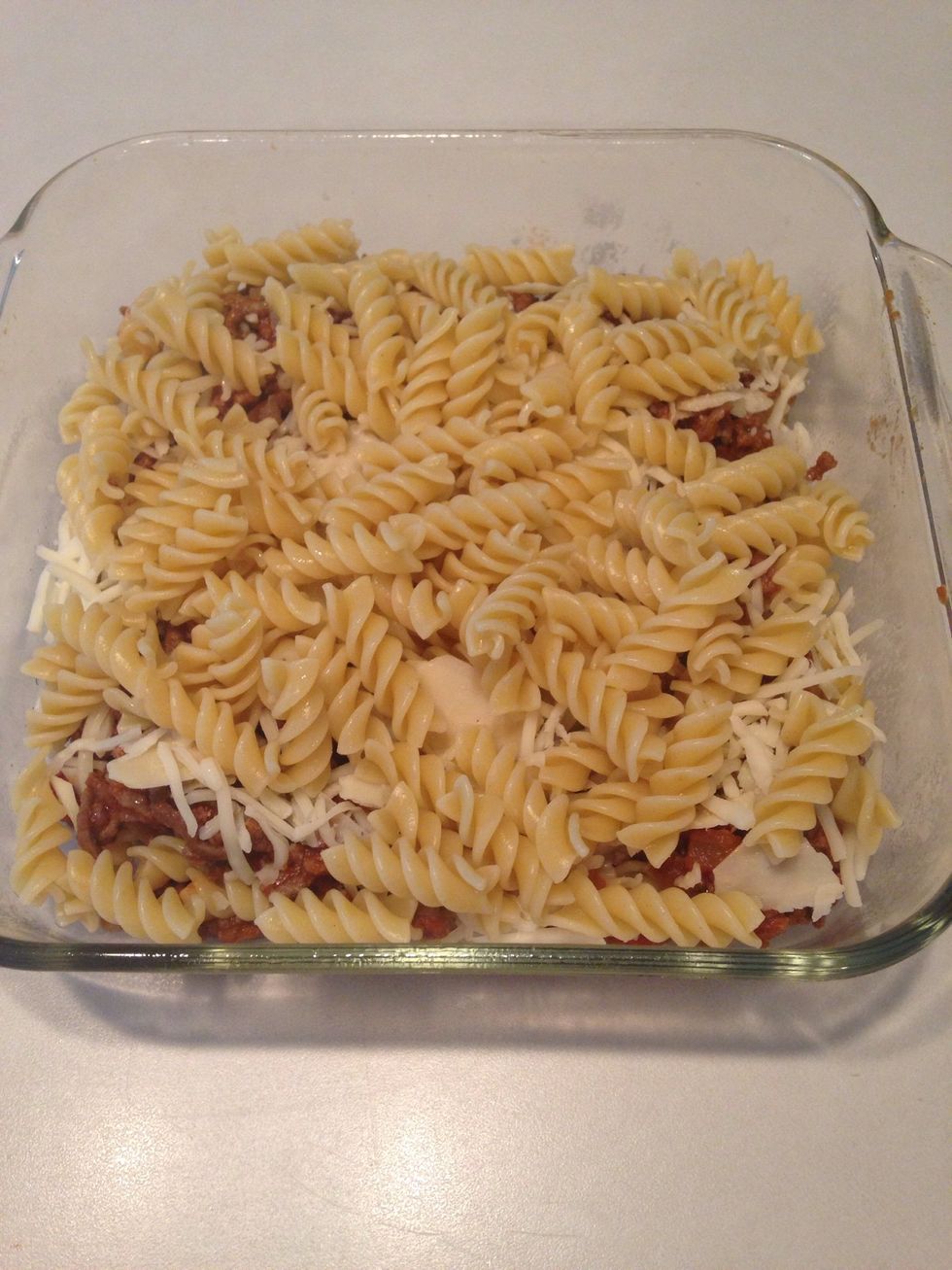 Add the rest of the pasta.