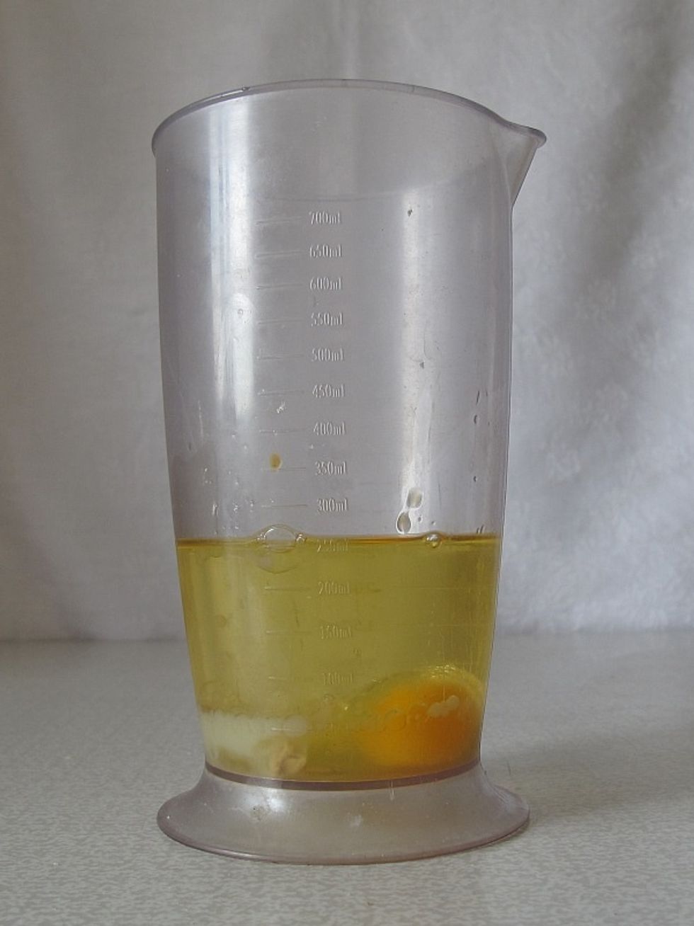 Add the rest of the supplies. Instead of the mustard you can add your own flavours - chopped garlic, pickles, etc.