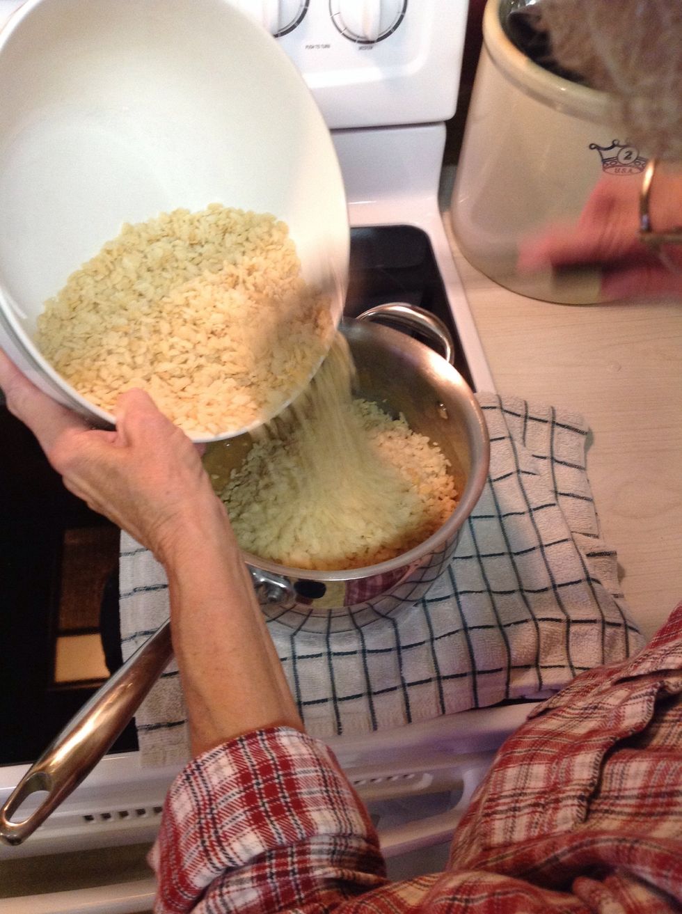 Add the Rice Krispies!
