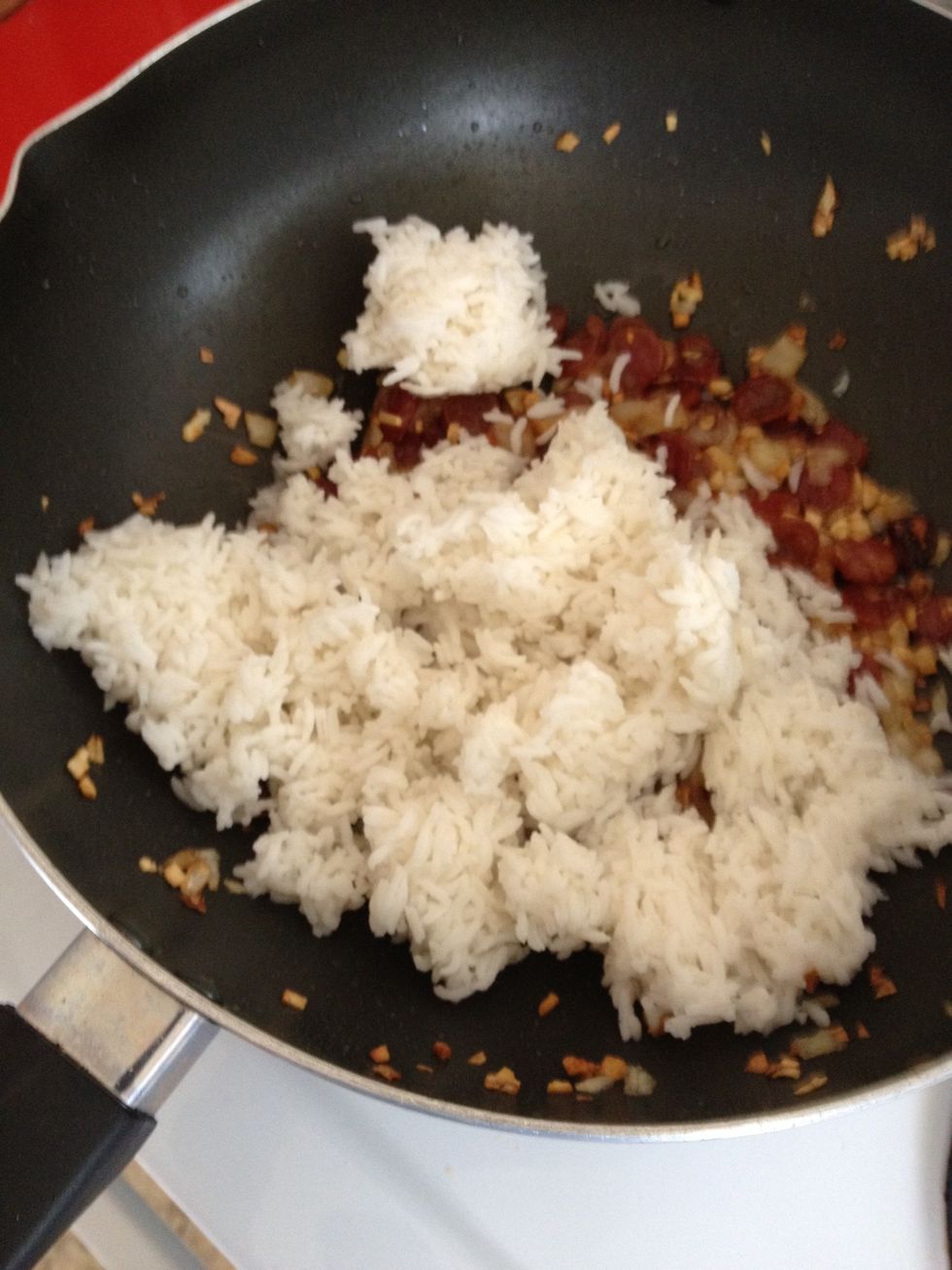 Add the rice to the mixture