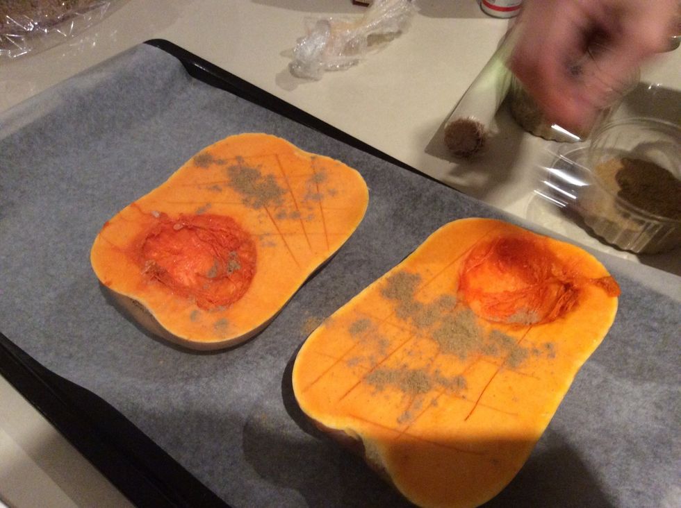 Add the salt and pepper