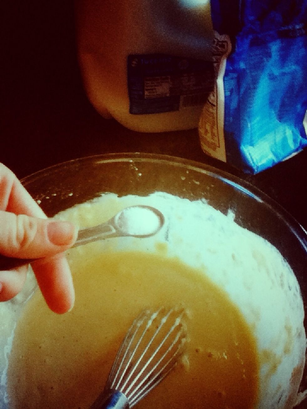 Add the salt.