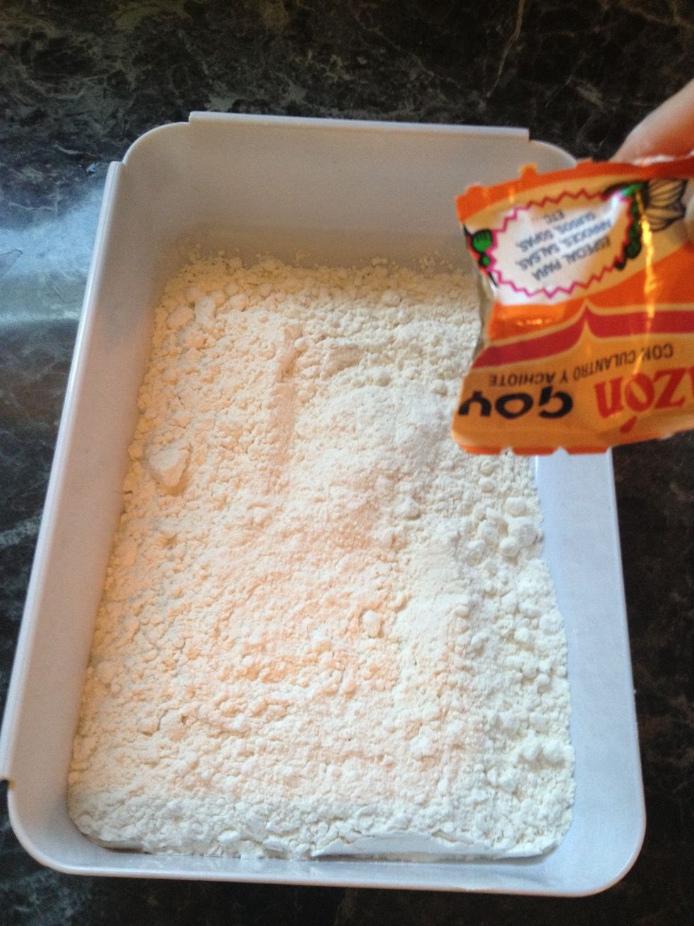 Add the sazon with color