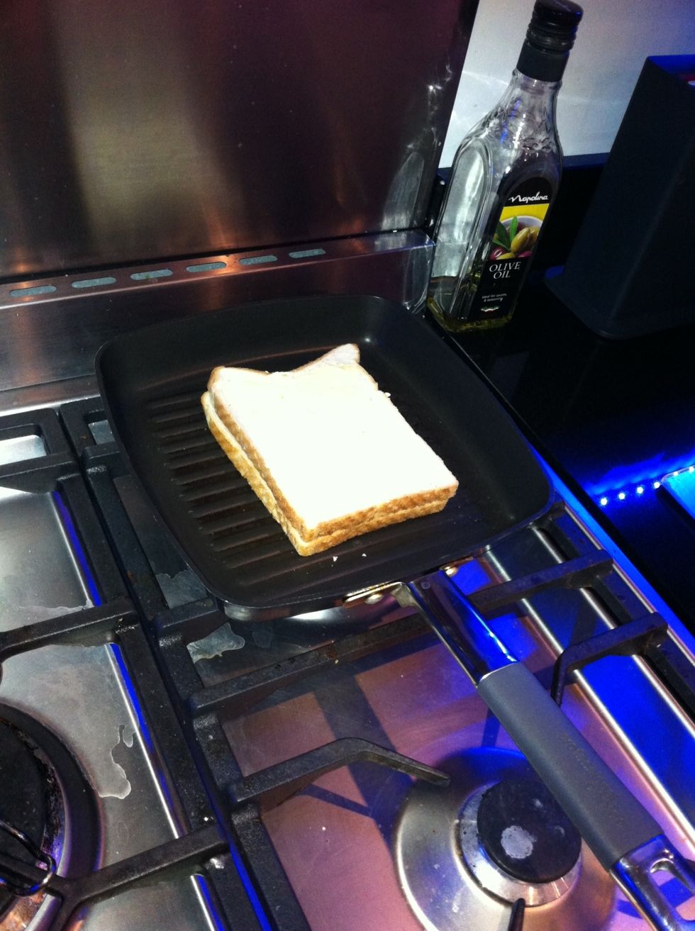 Add the second slice of bread.