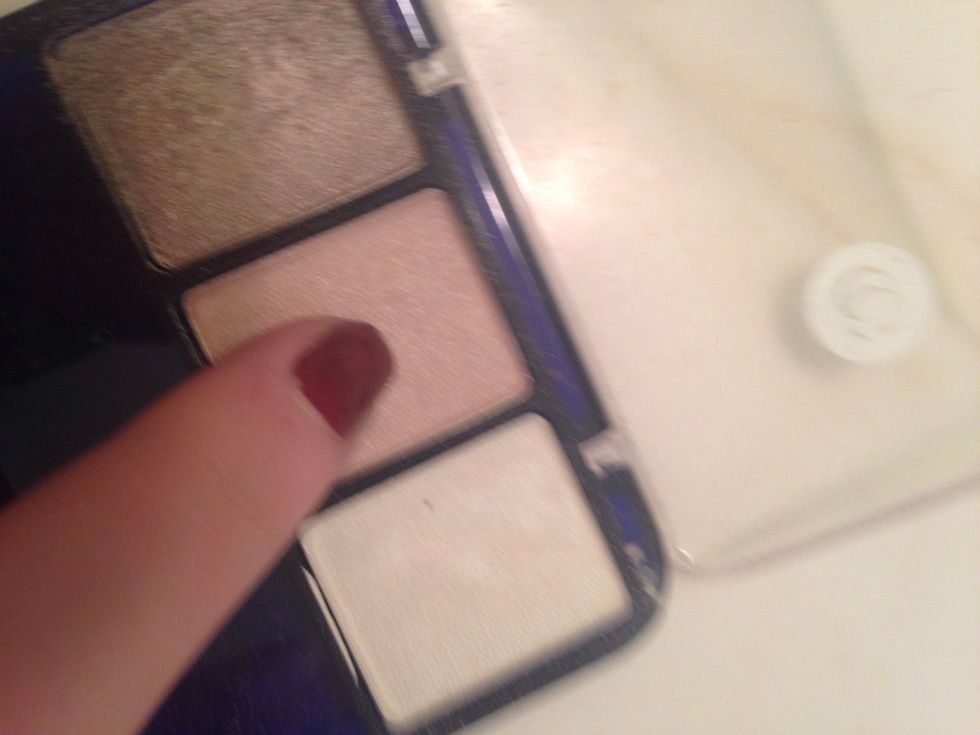 Add the shimmery skin color