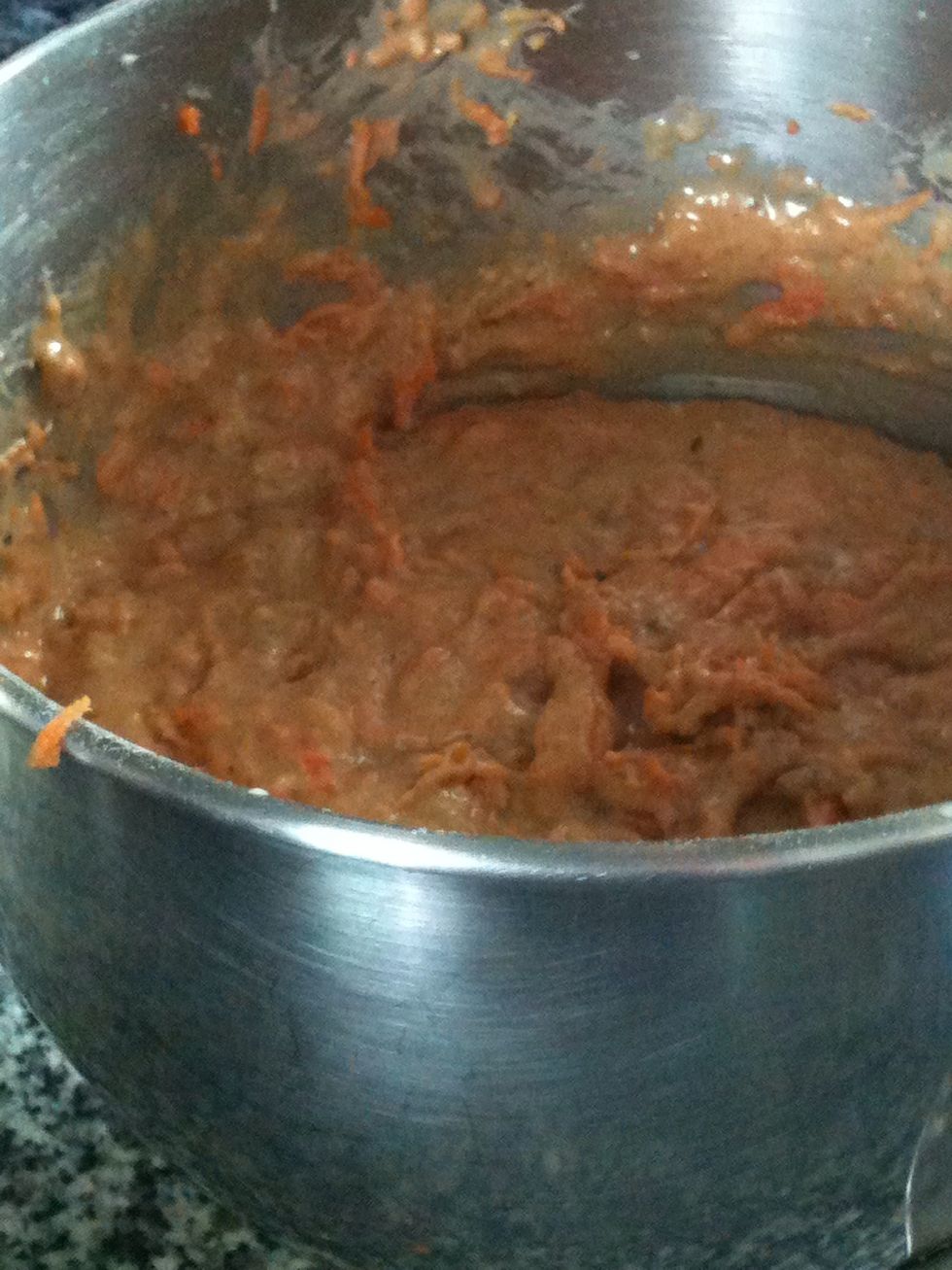 Add the shred carrots.