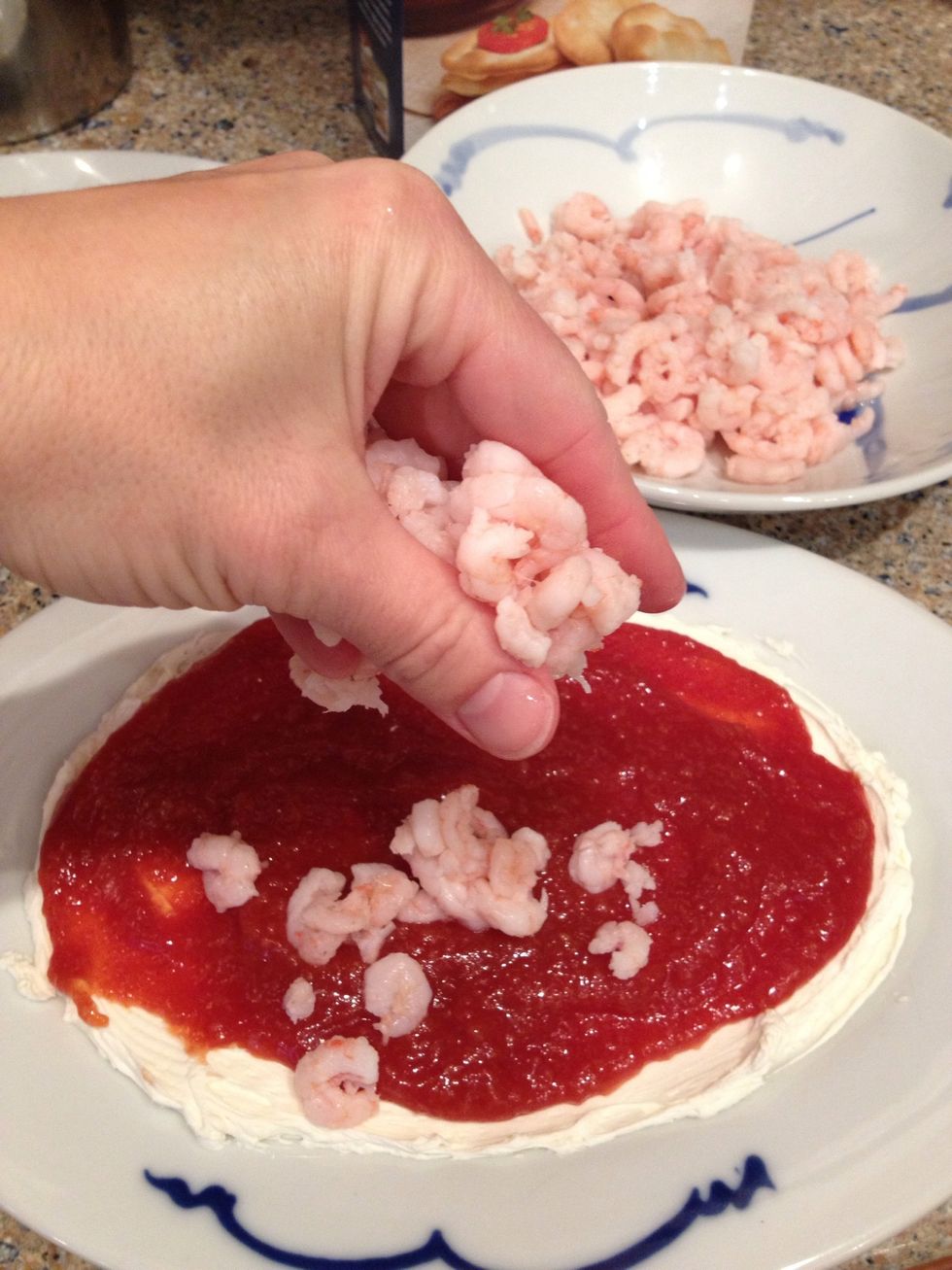 Add the shrimp now....