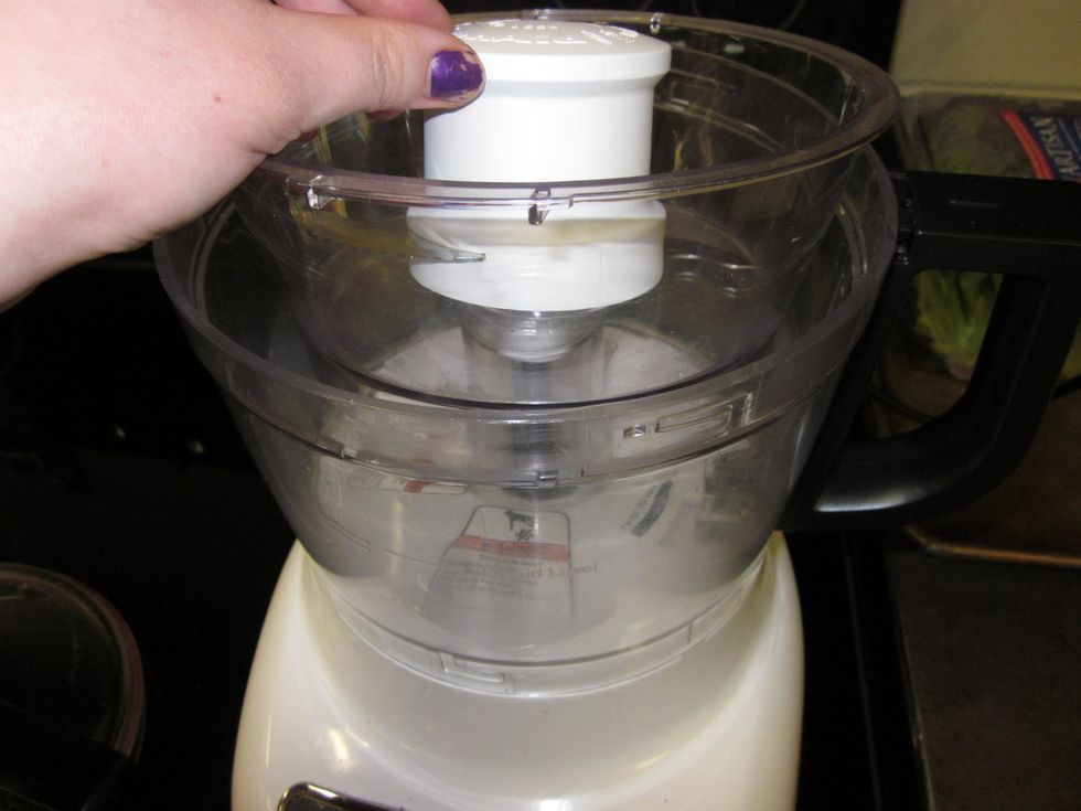 Add the small bowl attachment to the food processor