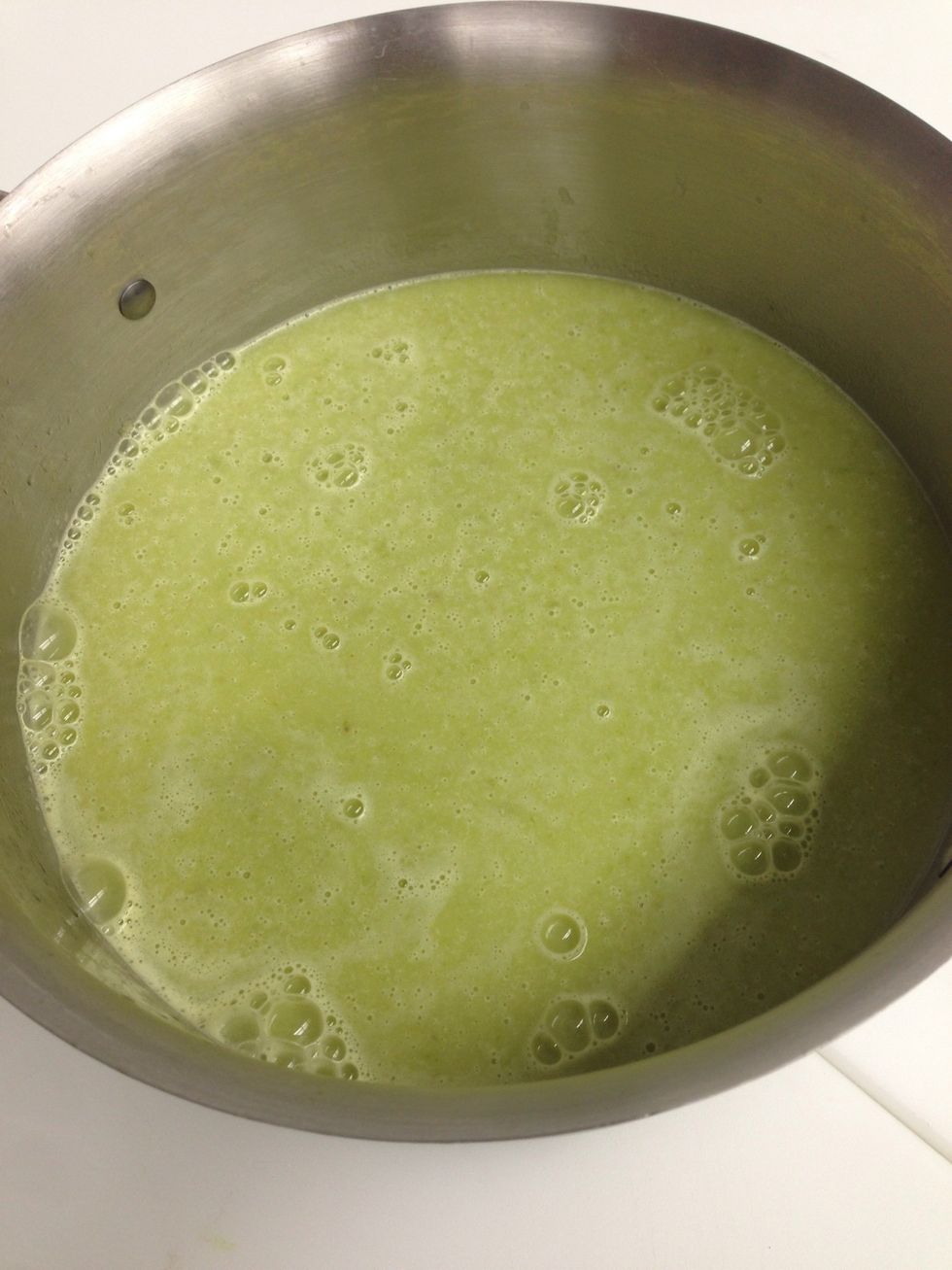 Add the soup back to the pan.