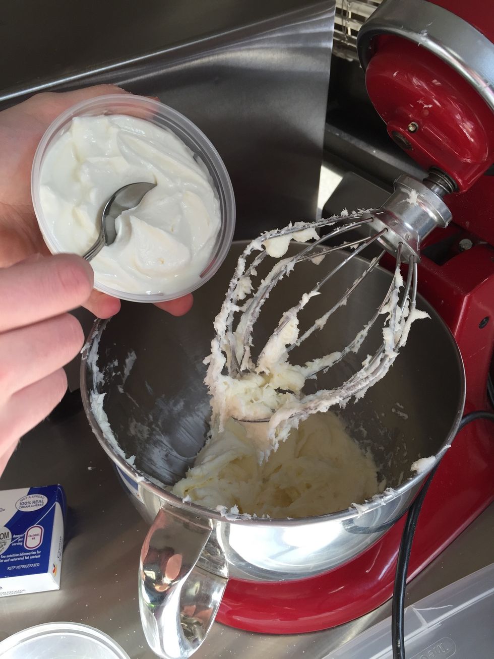 Add the sour cream.