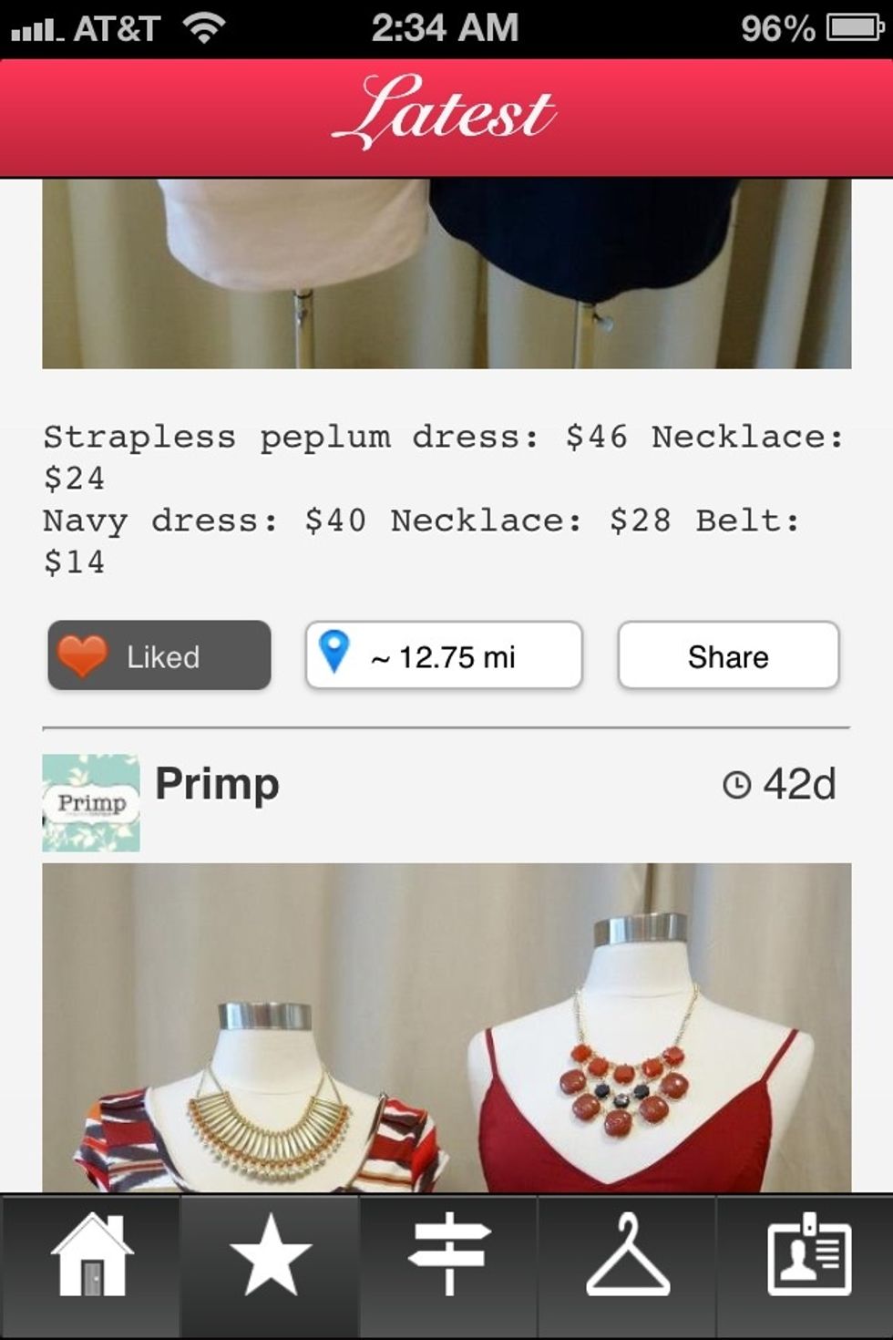 Add the styles to your closet by tapping like button