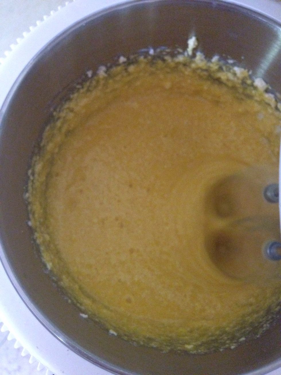 Add the sugar and continue beating