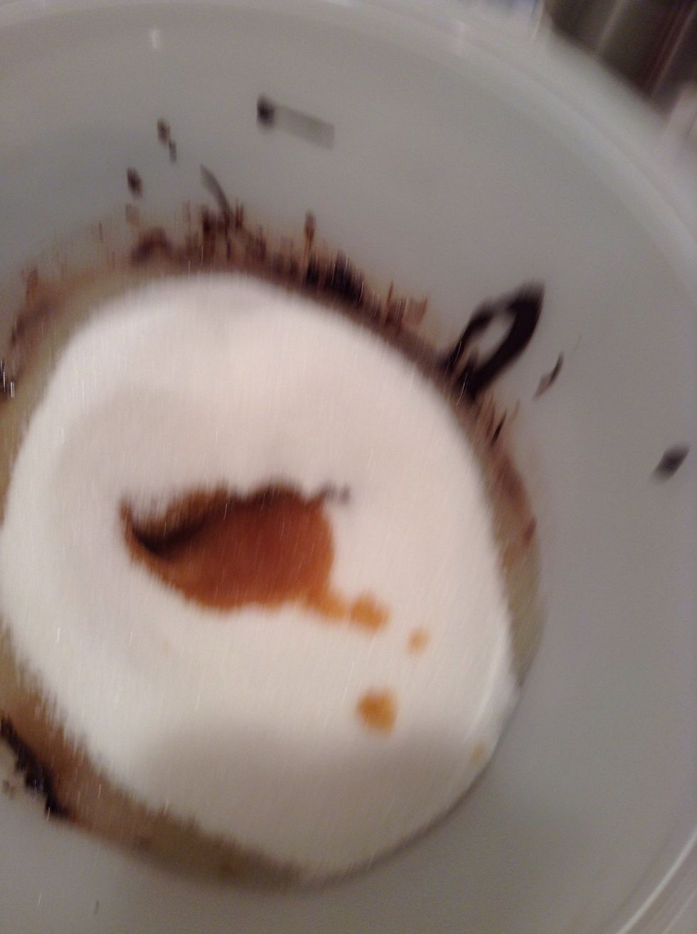 Add the sugar, vanilla, and eggs