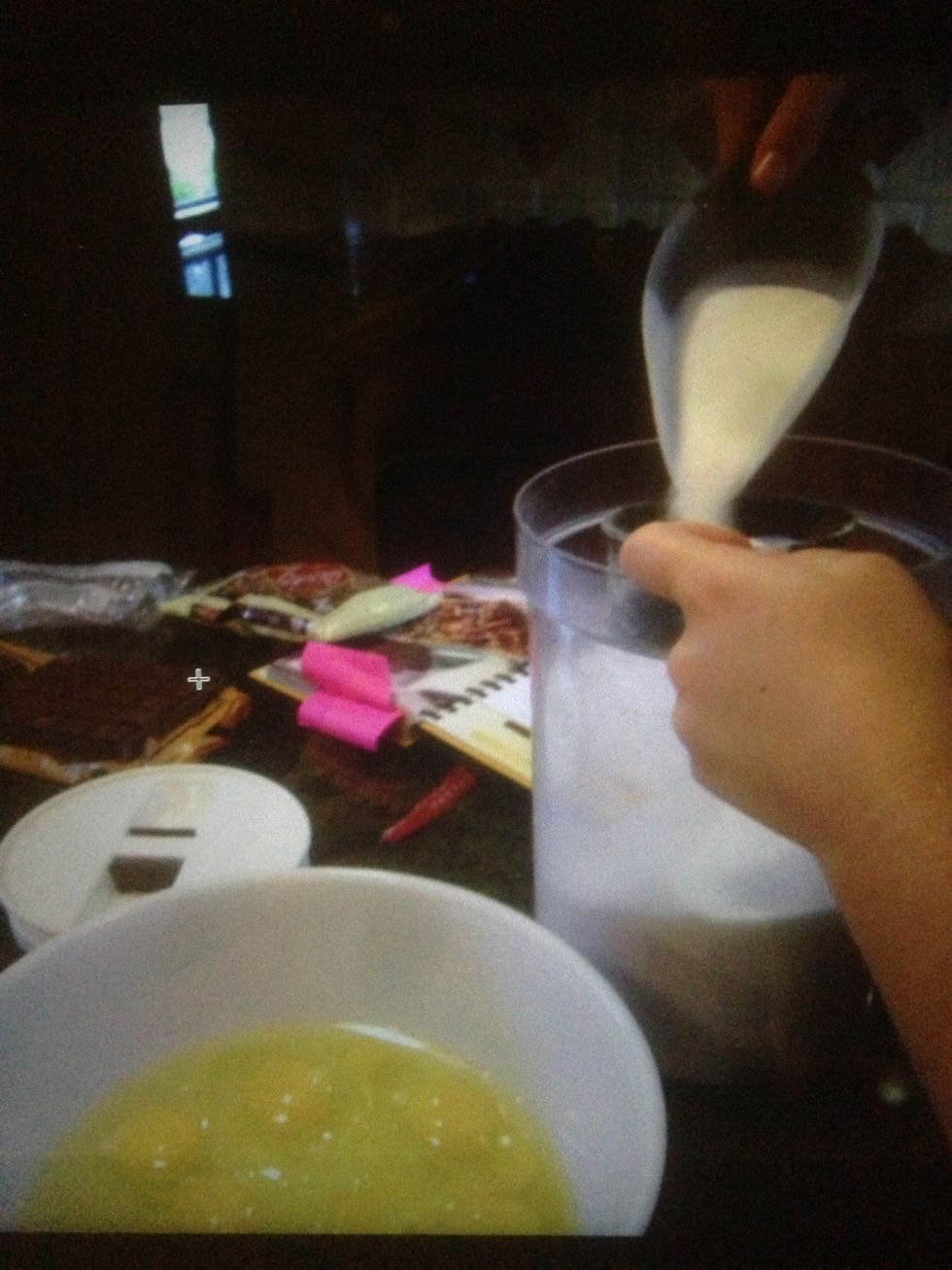 Add the sugar (yumm!)