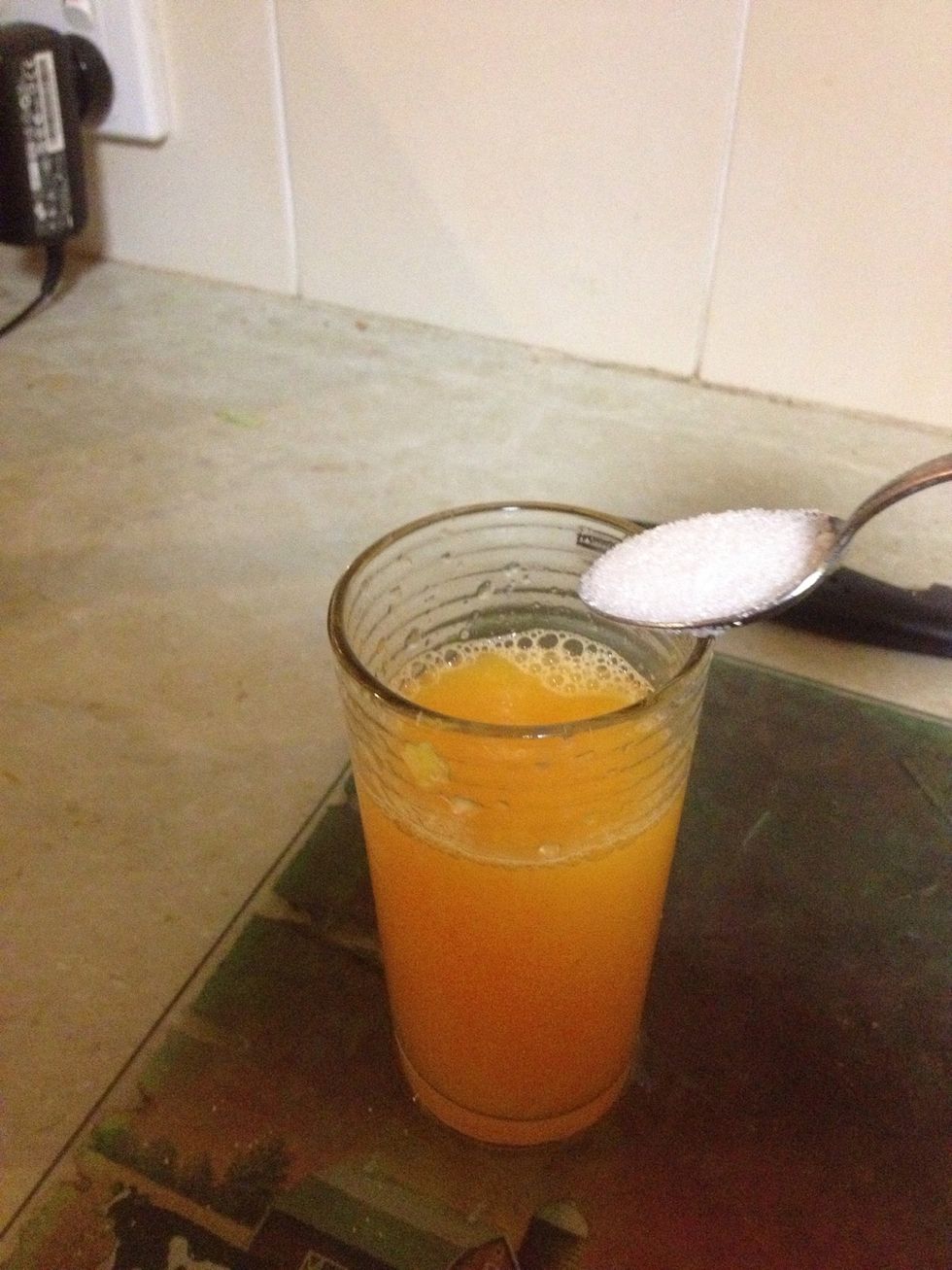 Add the sugar.