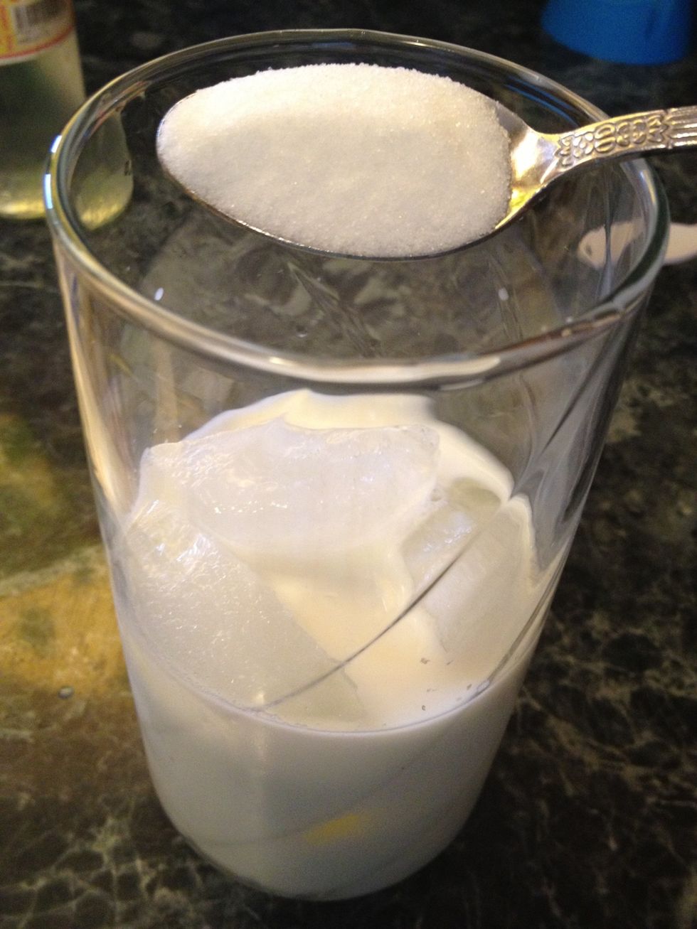 Add the sugar .