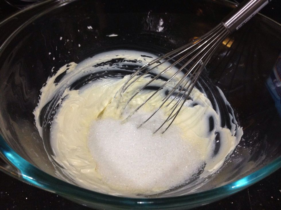 Add the sugar.