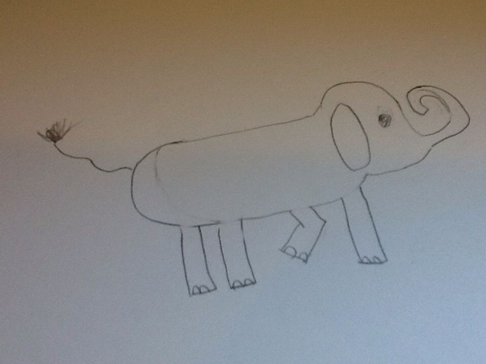 Add the tail with fringe
