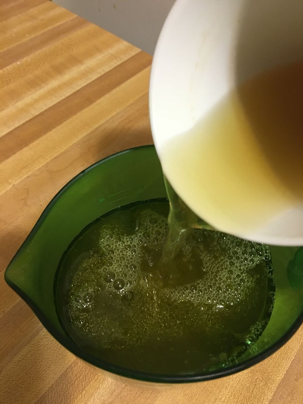 Add the tea. Mix thoroughly.