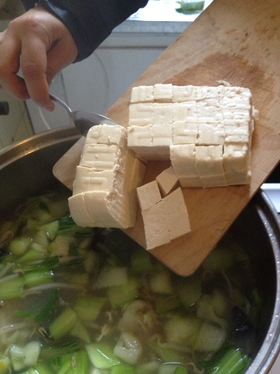 Add the tofu.