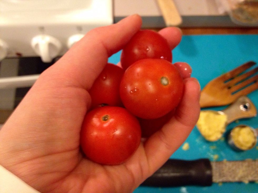 Add the tomato (or tomatoes depending on the size).