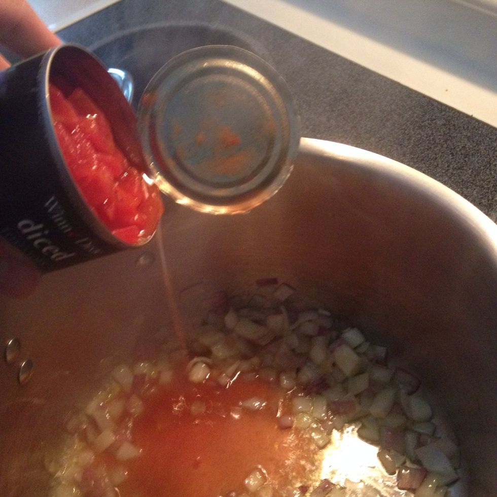 Add the tomatoes and let cook a few minutes to evaporate some juice