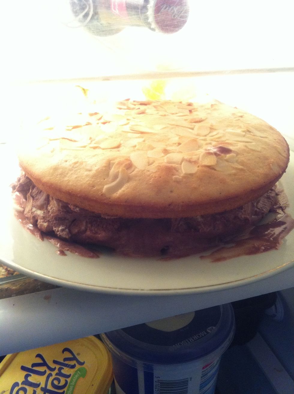 Add the top to the cake and cool in the fridge for an hour.and your done!