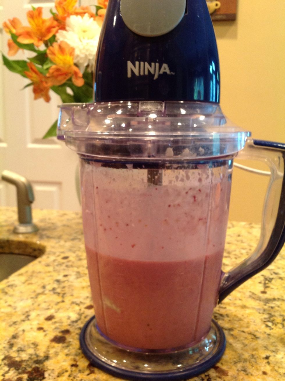 Add the top to your blender --- and BLEND!!!! TIME = 30 seconds