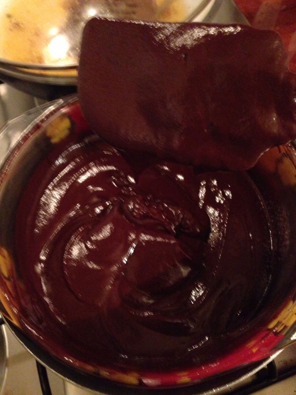 Add the vanilla and the salt and turn off the heat