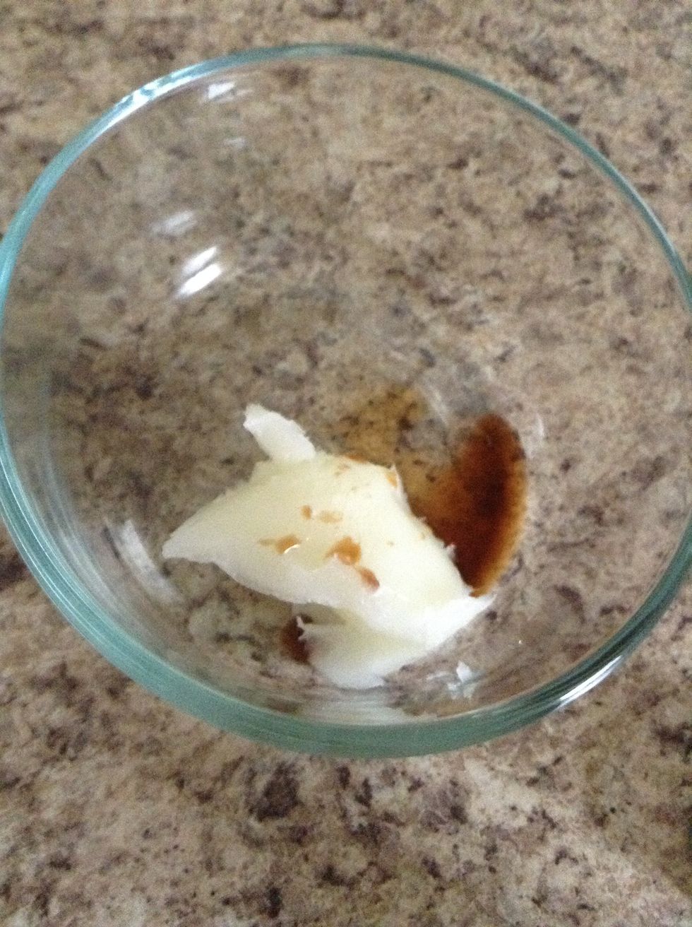 Add the Vanilla Extract to your Petroleum Jelly mixture into the microwavable dish.
