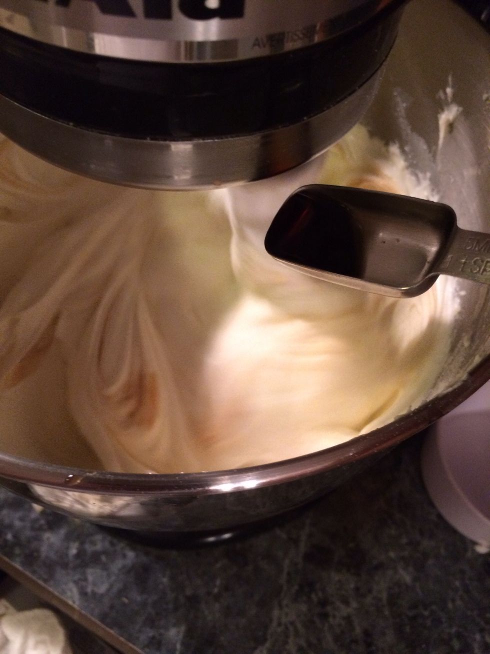 Add the vanilla while the mixer is still running