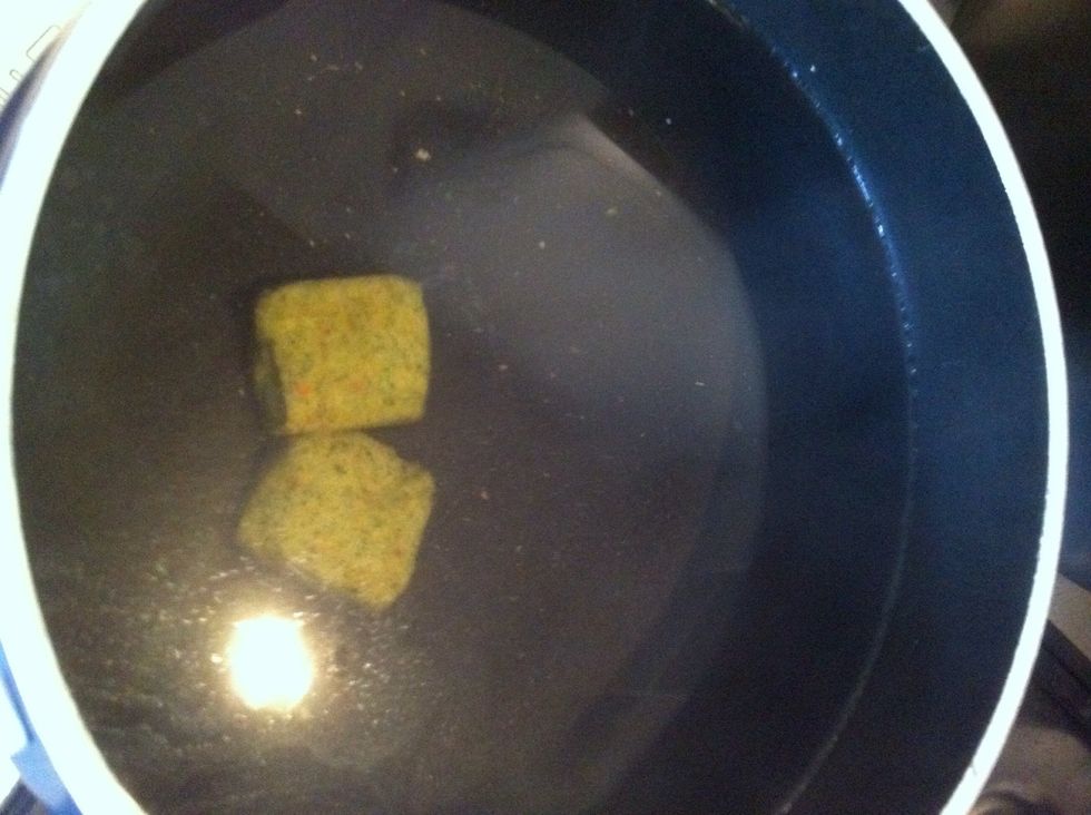 Add the veg cube