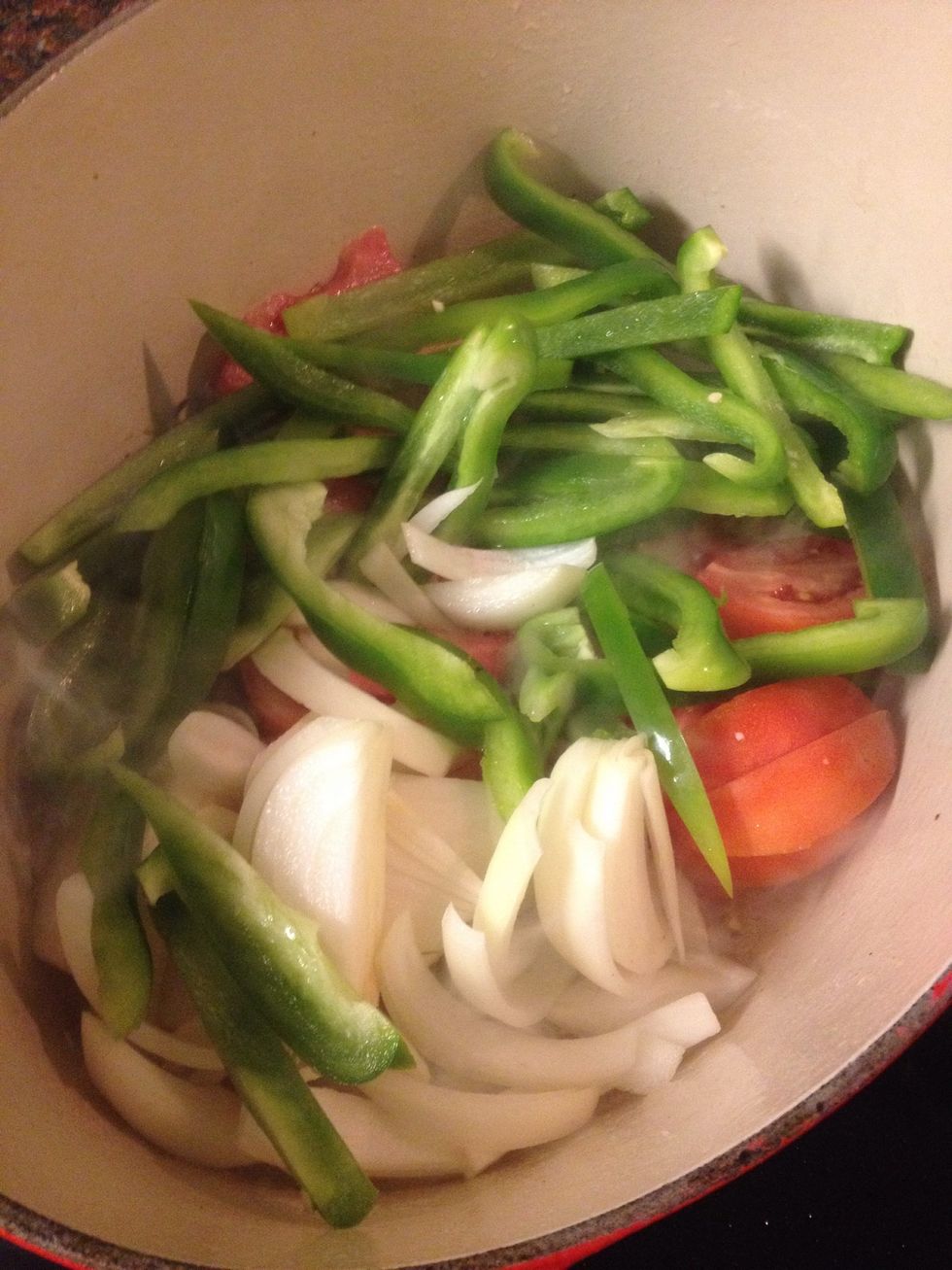 Add the vegetable and cook in high heat
