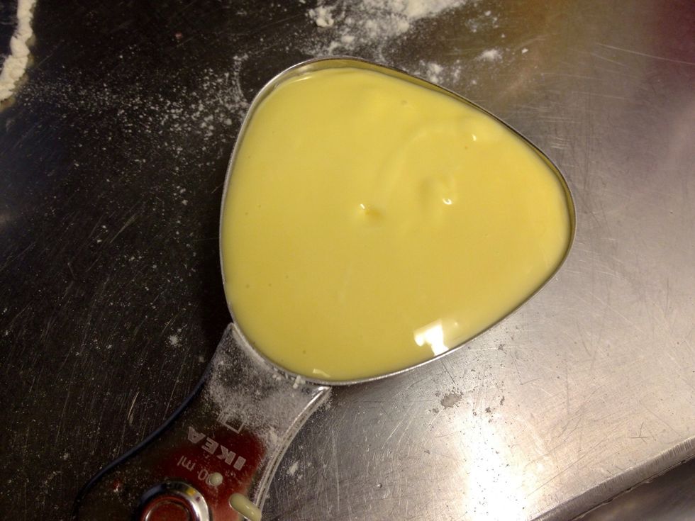 Add the vegetable butter.