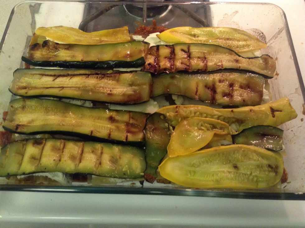 Add the veggies layer ( I use mushrooms sometime)