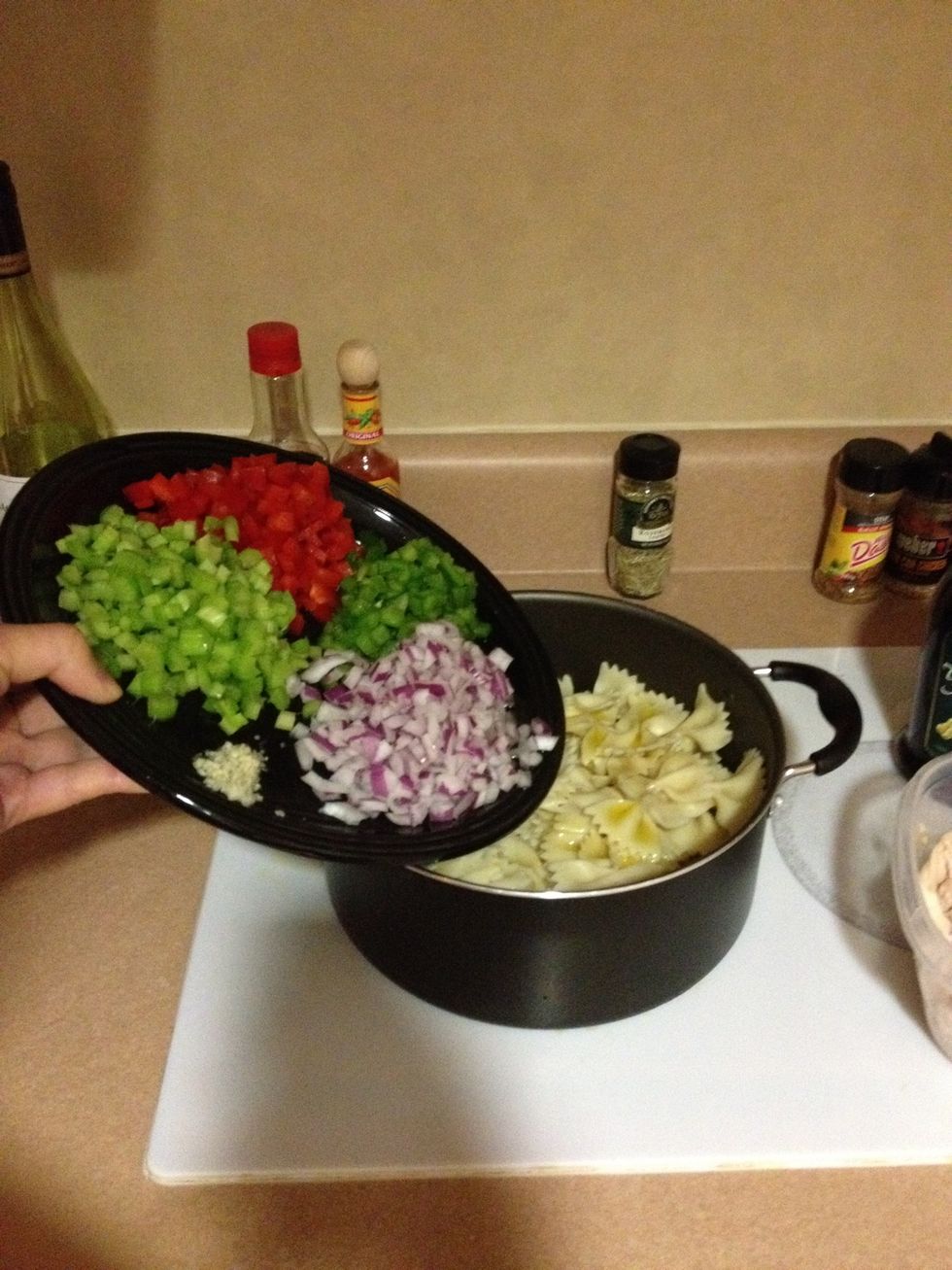Add the veggies.
