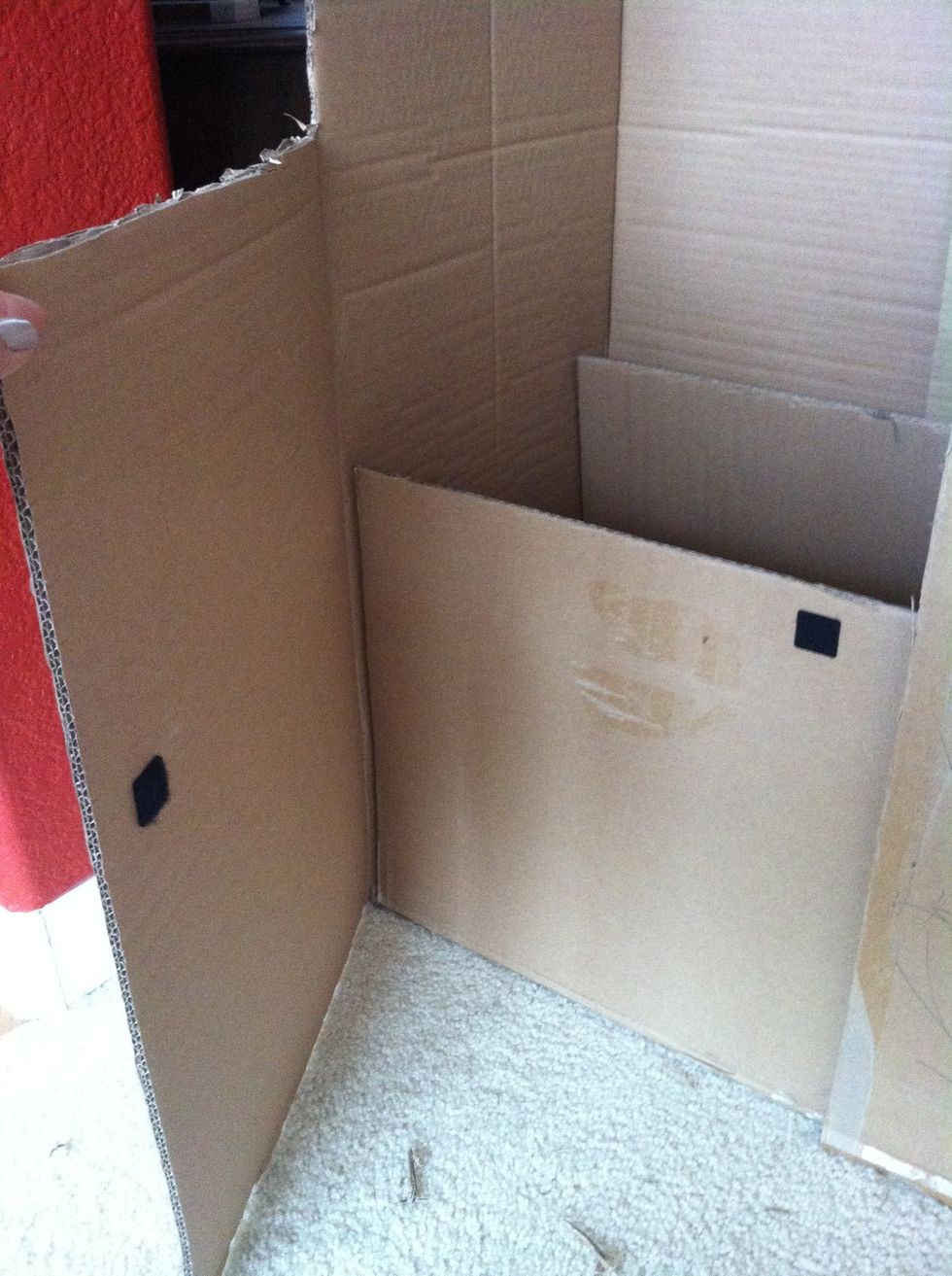 Add the velcro to secure the doors. The easiest way is to put the pieces together and adhere to one side, and close the door to adhere to the other.